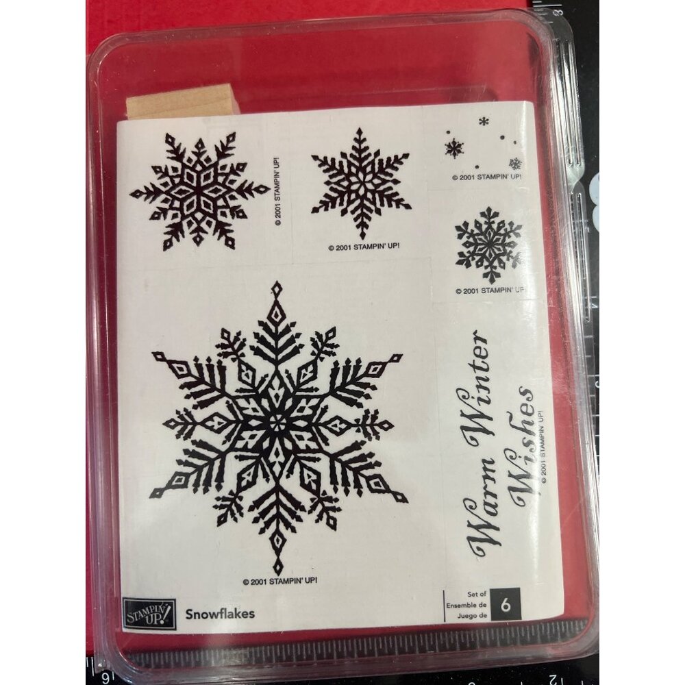 UNMOUNTED Snowflake Wood Mounted Rubber Stamp Set By Stampin Up! Holiday